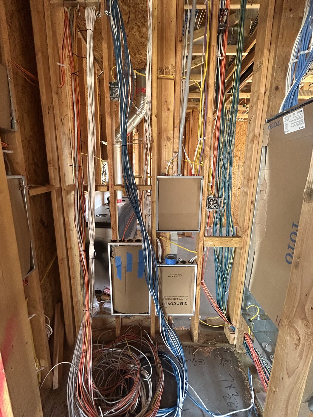 New construction electrical rough-in